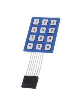 4 x 3 Matrix Array 12 Key Keypad Keyboard Sealed Membrane 4 3 Button Pad with Sticker Switch for